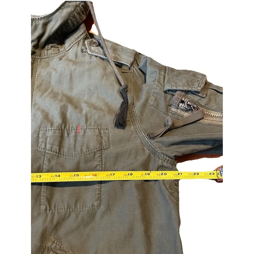 Vintage‎ Gap Project Red Military Fishtail Parka Jacket Mens XS Green Y2K Unisex